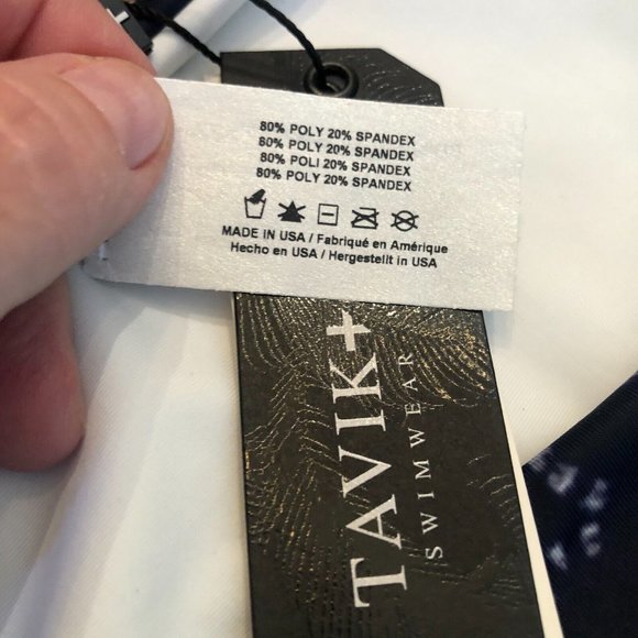 New Tavik Navy Blue Dotted Bikini Bottom - Size Large - Picture 8 of 10